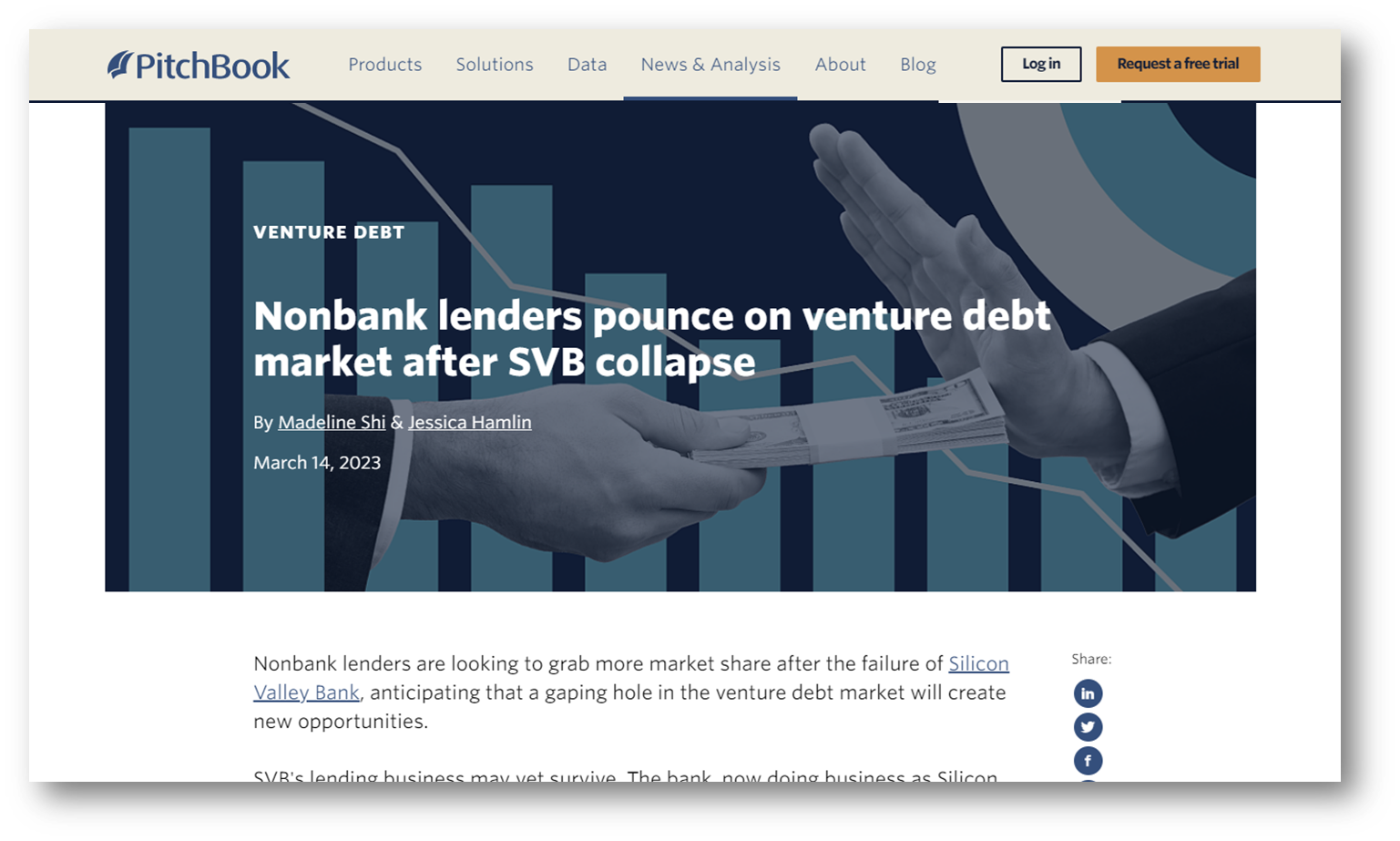 2_nonbank lenders pounce on venture debt market after SVB collapse